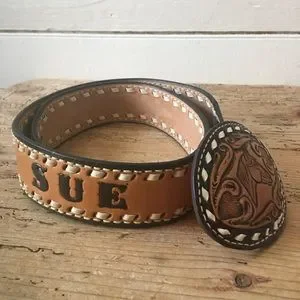 Vintage | Accessories | A Belt Named Sue Vintage Handtooled 